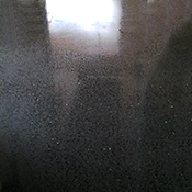 Polished black concrete